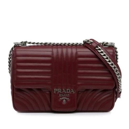 Pre-owned Burgunder Laer Prada Crossbody Bag