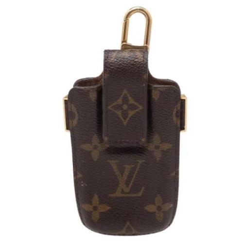 Pre-owned Brunt lerret Louis Vuitton-saken