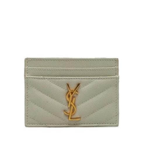 Pre-owned Hvit skinn Yves Saint Laurent lommebok