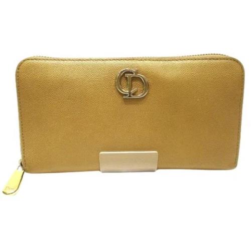 Pre-owned Beige Leather Dior lommebok