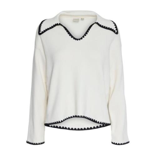 Yasstitch Ls Knit Pullover - Birch/Black