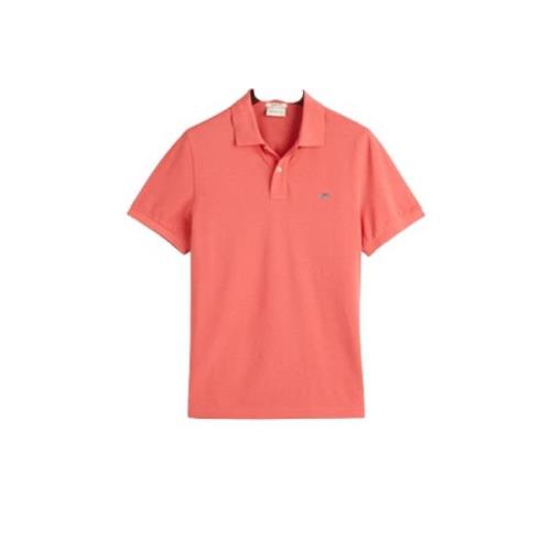 Korallrød Gant Reg Shield Ss Pique Polo T-Shirt