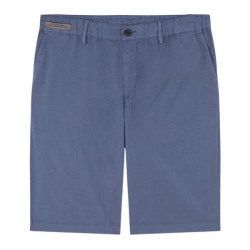 Blå Paul Shark Ultra-Light Poplin Cotton Bermuda Shorts