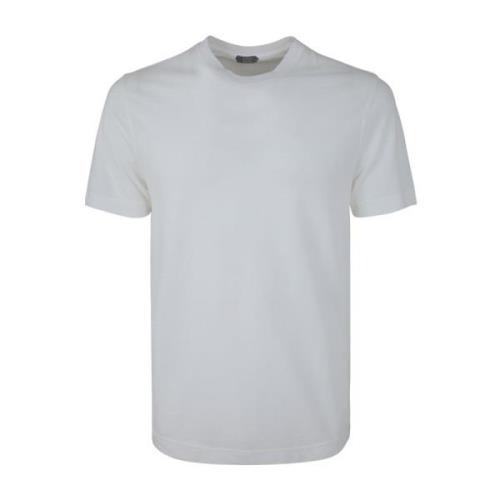 Hvit kortermet T-skjorte