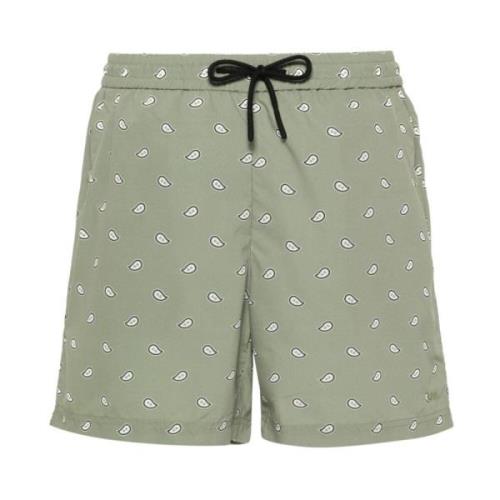 Grønne Shorts med Nylon Imprime Bandana