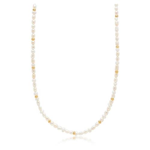 Men's Mini Pearl Choker with Gold Plating