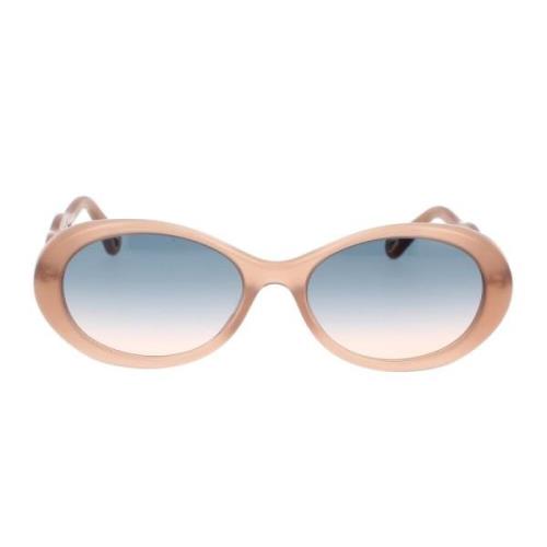 Chloé-inspirerte ovale solbriller