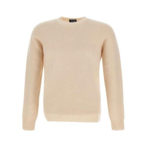 Hvit Lamull Crewneck Sweater