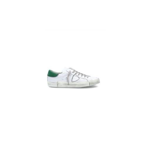 Prsx Blanc Vert Lave Top Sneakers