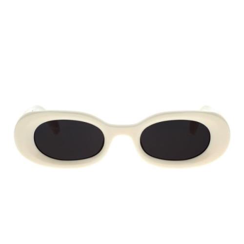 Amalfi Solbriller i Hvit med Mørkegrå Linser