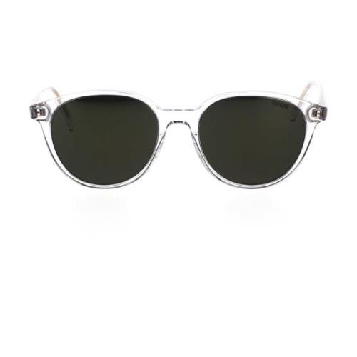Runde minimalistiske solbriller med speilglass