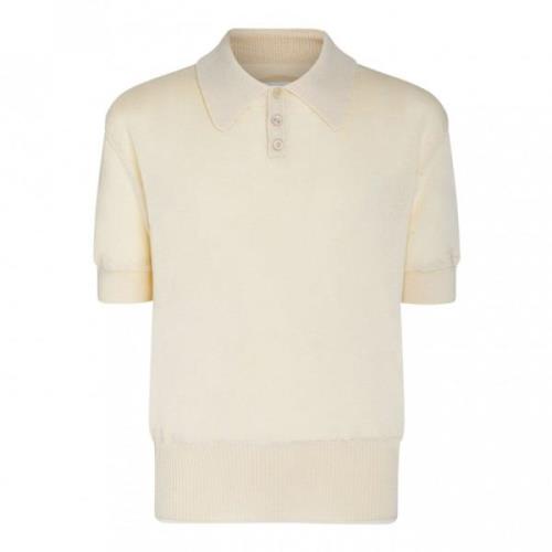 Off-White Ull Strikket Polo Skjorte