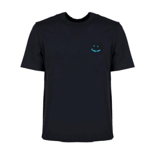 Bomull Happy T-skjorte med Ikonisk Smil Logo