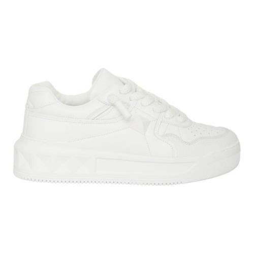 Hvite Low-Top One Stud XL Sneakers