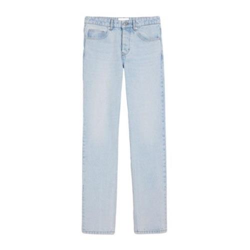 Lys Blå Straight-Leg Denim Jeans
