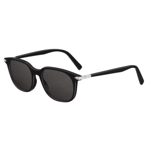 Elegante firkantede solbriller med grå linser