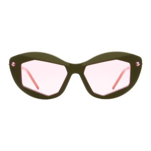 Militærgrønn Cat-Eye Solbriller