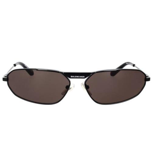 Stilige Unisex Grå Solbriller med Mørkegrå Linser