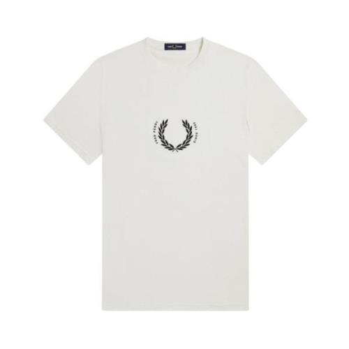 Circle Branding T-skjorte med Laurel Broderi