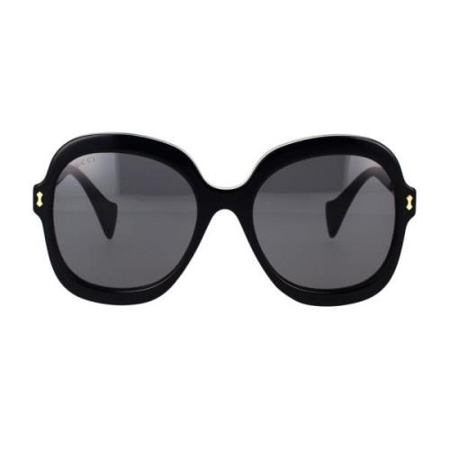 Geometrisk Oversize Solbriller med Emalje Detalj