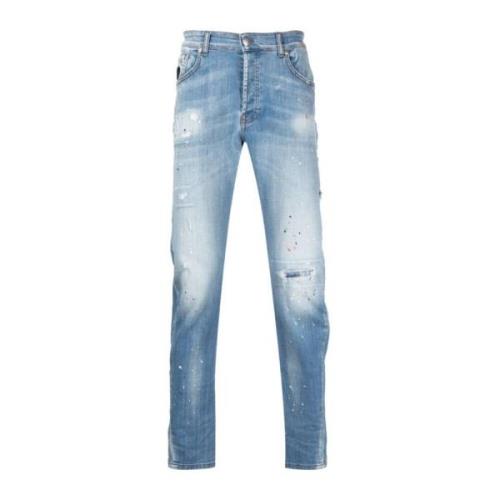 Herre Slim-Fit Vintage Denim Jeans