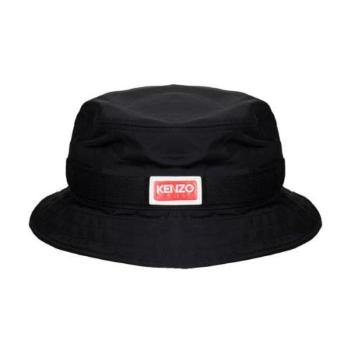 Stilig Svart Logo Bucket Hat