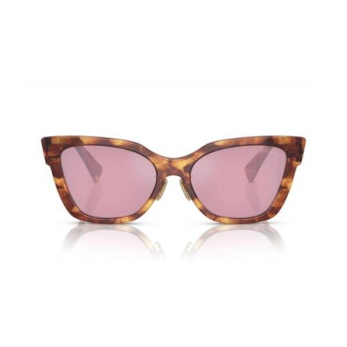 Trendy firkantede solbriller med mørke rosa speilende linser