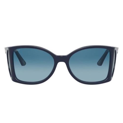 Elegant Blå Pulver Solbriller med Blå Gradient Linse