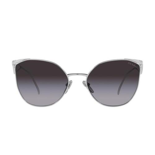 Uregelmessige solbriller i metall med gråtonede linser