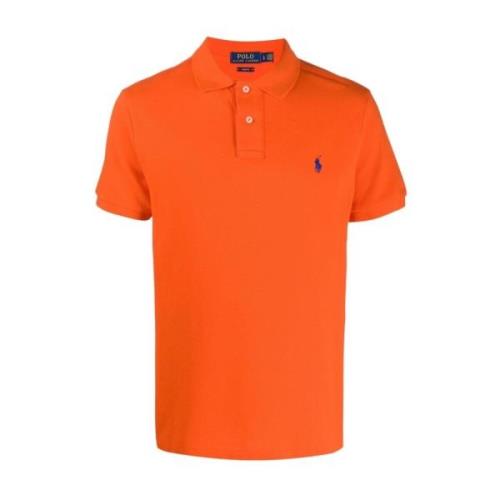 Sailing Orange Mesh Strikket Poloskjorte