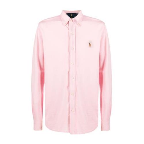 Rosa Oxford-Stil Skjorte for Menn
