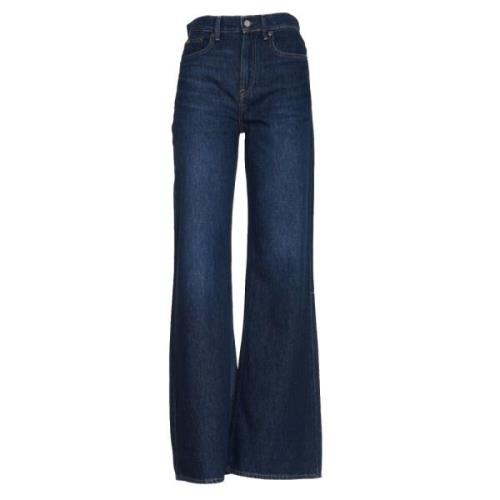 Blå Vaskede Jeans for Kvinner Aw23