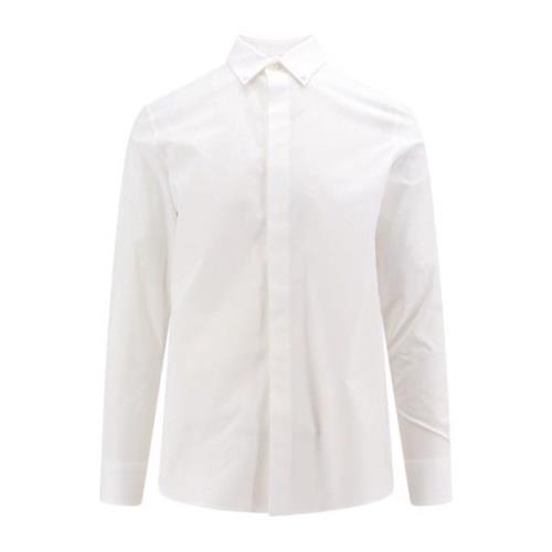 Hvit Slim Fit Skjorte med Knapper