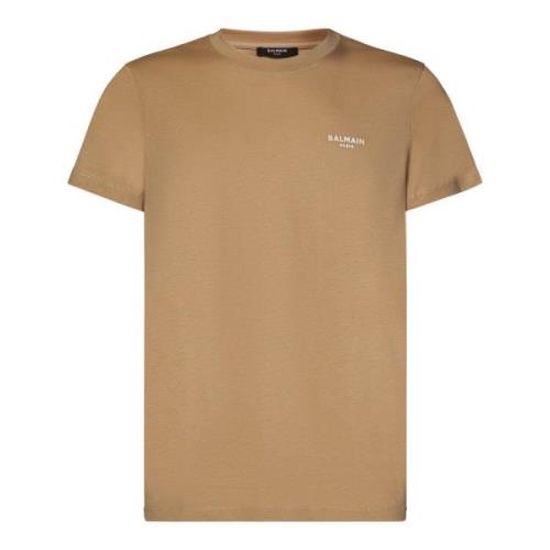 Beige Ribbestrikkede T-skjorter og Polos