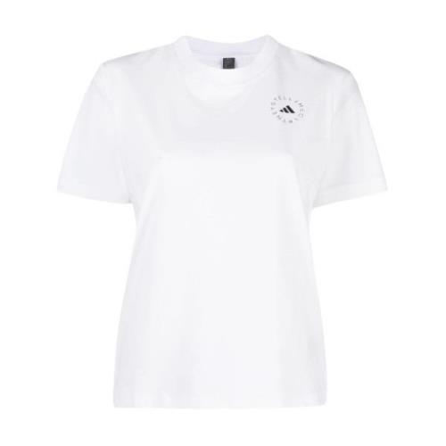 Logo-Print T-skjorte i hvitt