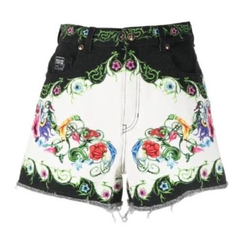 Høytlivs Multifargede Denim Shorts for Kvinner