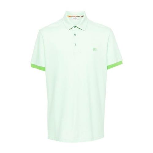 Grønn Paisley Print Polo Skjorte