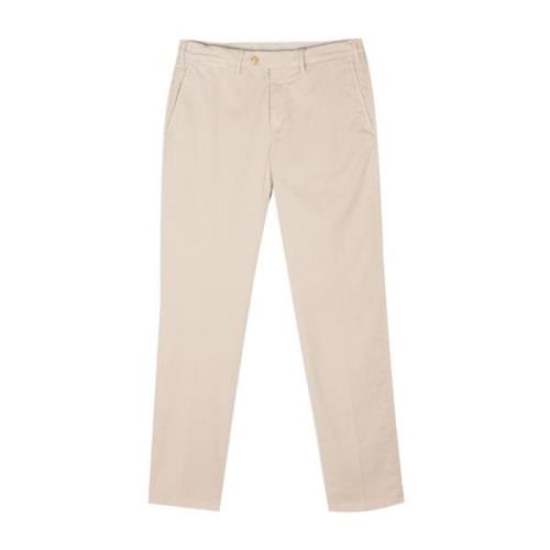 Lys Beige Stretch Bomull Chino Bukser