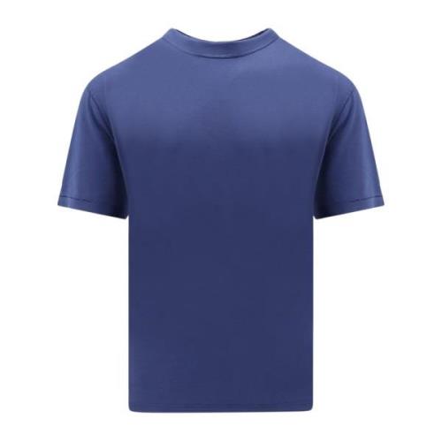 Blå Crew-neck T-skjorte