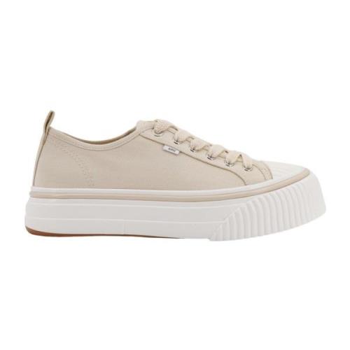 Beige Canvas Sneakers