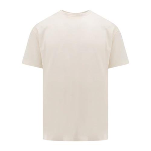 Hvit Ribbet T-skjorte, Klassisk Passform