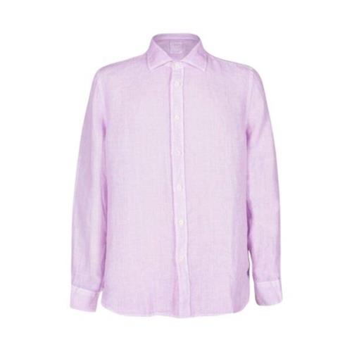 Lavendel Slim Fit Lin Skjorte