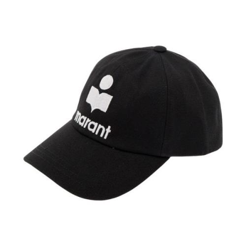 Svart baseballcap med logo print