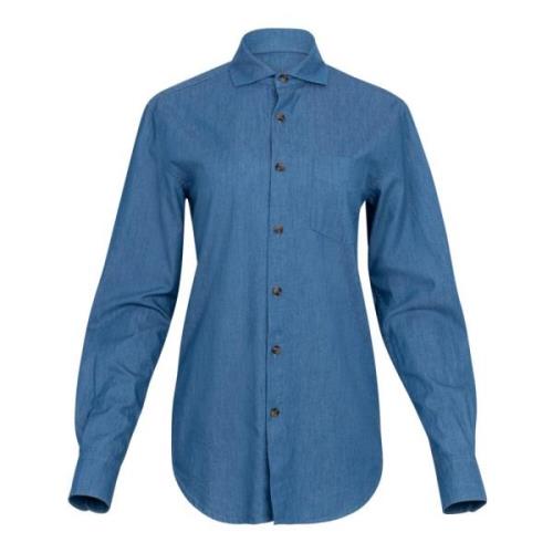 Lyseblå Cathrine Hammel Light Blue Denim Boyfriend Shirt Skjorter