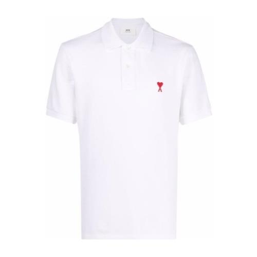 Rød Logo Hvit Polo Skjorte