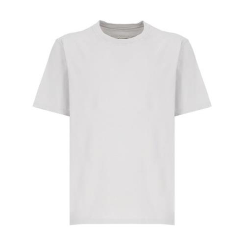 Grå Bomull Crewneck T-skjorte med Ikoniske Sting