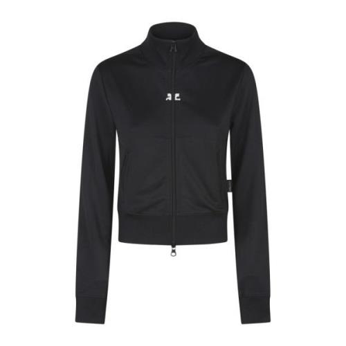 Svart Interlock Tracksuit Jakke