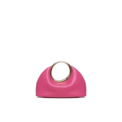Rosa Mini Ringveske med Magnetisk Lukking