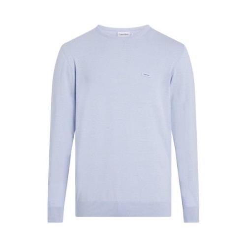 Kentucky Blue Calvin Klein Cotton Silk Cn Sweater Genser
