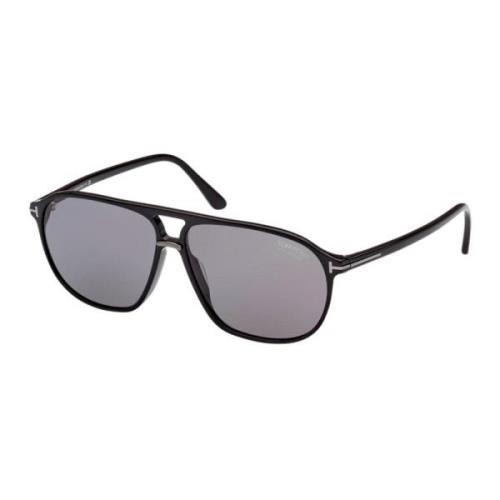 Shiny Black Navigator Sunglasses